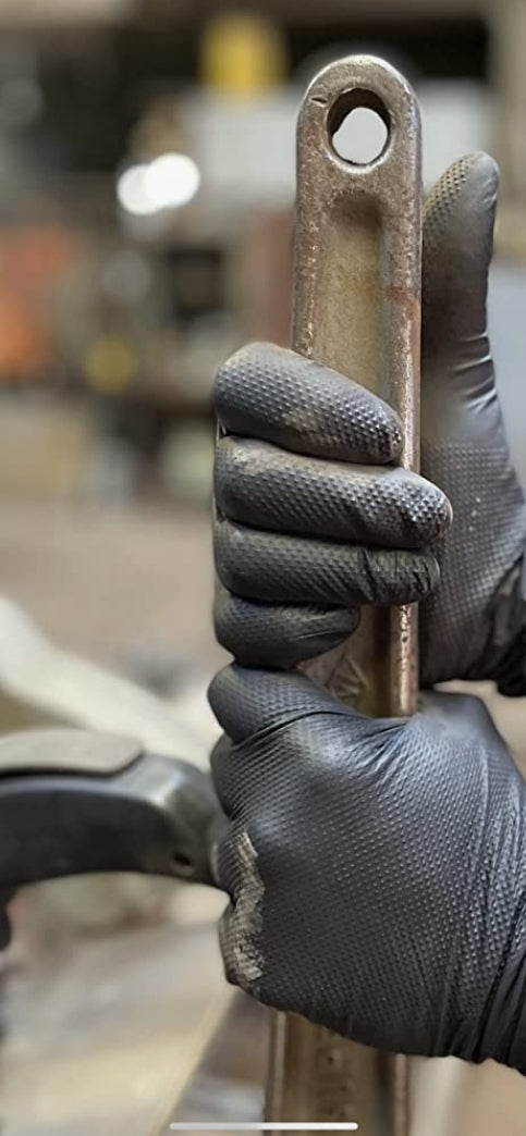 IMPAX GLOBAL Black Diamond Patterned Nitrile Gloves